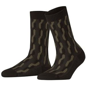 FALKE Dames Sokken Tress Lock W So wol kasjmier gedessineerd 1 paar, Bruin Bison 5183, 35-38