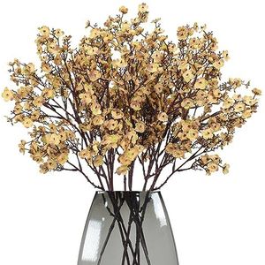maoodoo Babys Adem 8 Bundel Real Touch Kunstbloemen Nep Zijde Bloem Gypsophila Bruiloft Decoratie Woondecoratie (Khaki)