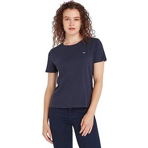 Tommy Jeans TJW Soft T-shirt met korte mouwen voor dames, Blauw (Twilight Navy), XXS