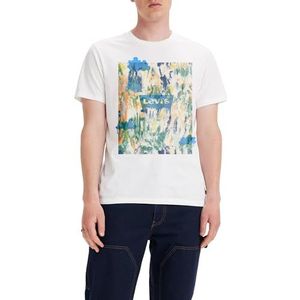 Levi's Graphic Crewneck Tee T-shirt Mannen, Bw Meltdown White+, L