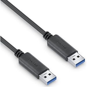 PureLink USB-A naar USB-A-kabel, USB 3.1 Gen 1 met 5 GB/s gegevensoverdracht, zwart, 0,50 m