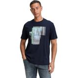 TOM TAILOR - Shirt - Nachtblauw - Grijs - Lichtgroen - Wit