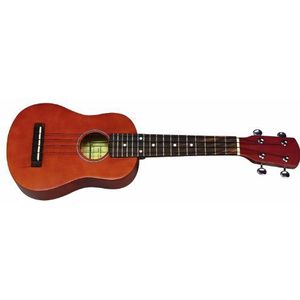 PURE GEWA TENSON F512820 ukelele sopraan incl. online lesson cursus, roodbruin