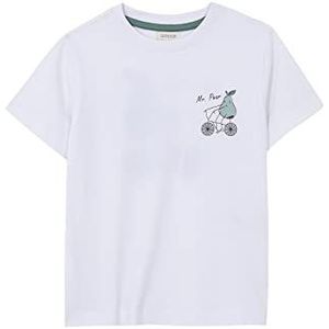 Gocco T-shirt met perenpatroon voor kinderen, Optisch wit, 3-4 jaar