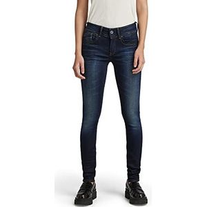 G-STAR RAW Lynn Mid Waist Skinny Jeans voor dames, Blauw (Medium Aged 60885-6131-071), 26W / 34L