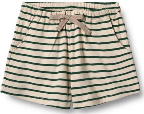 Wheat - Kalle - Korte Broek - 4142 Green Stripe - GOTS Gecertificeerd