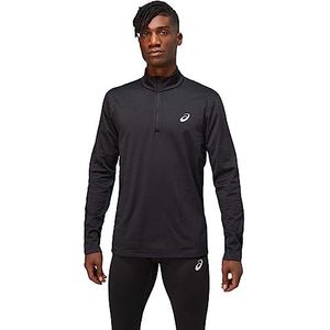 ASICS Core LS 1/2 Zip Winter Longsleeve Shirt, Performance Black, L Men, Performance Zwart, L