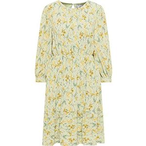 TOORE Dames midi-jurk met bloemenprint 10523641-TO01, lichtgroen meerkleurig, L, Midi-jurk met bloemenprint, L