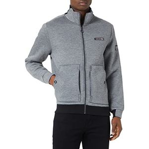Timezone Heren Hi-Tech Jacket Sweatshirt, Dark Grey Melange, S