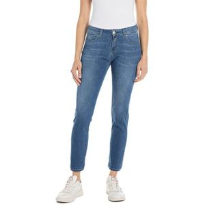 Replay Faaby Slim fit jeans voor dames, 009, medium blue, 30W x 32L
