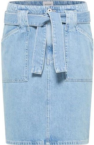 MAC - Style Blossom - Jeansrok - Knielang - Puur Katoen - Strikceintuur