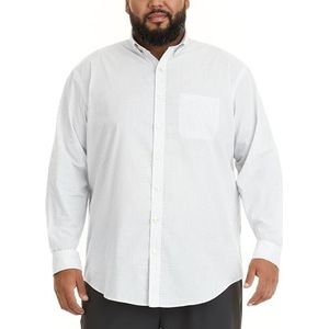 Rimpelvrij Poplin shirt met lange mouwen, Helder Wit, L