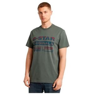 G-STAR RAW Heren Gradient Originals Regular Tee T-Shirt, grijs (Gs Grey D25149-336-1260), XL, Grijs (Gs Grijs D25149-336-1260), XL