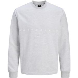 JACK & JONES Heren Jcolido Branded Sweat Crew Neck, wit melange., L