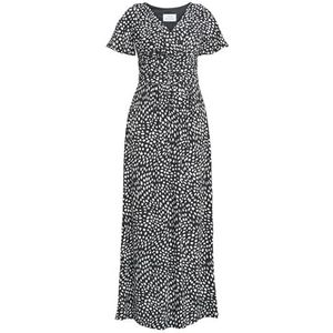 Gina Bacconi Maxi-jurk voor dames, jersey, cocktailjurk, Zwart/Offwhite, 40