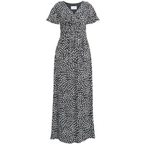 Gina Bacconi Maxi-jurk voor dames, jersey, cocktailjurk, Zwart/Offwhite, 44