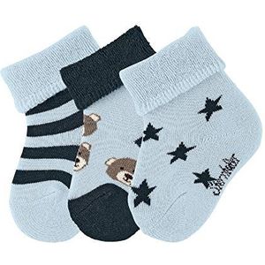 Sterntaler Babysokjes 3-pack sokken baby-kinderen, blauw (Bleu 313), 14