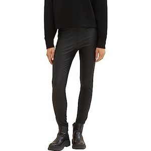 TOM TAILOR Denim Coated dameslegging met siernaad, 14482-deep black, XXL