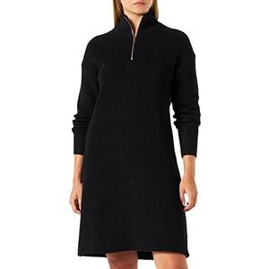 JACK & JONES Dames Jxsandra Twist Half Zip Dress Knit Sn Jurk, zwart, S