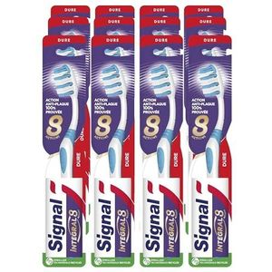 Signal Integraal 8 handtandenborstel, volledige verzorging, hard, 12 stuks