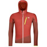 Ortovox - Ladiz Hybrid Jacket - Windjack - Rood - Capuchon, Stretch, Winddicht, 72% Polyester, 22% Wol, 6% Polyamide