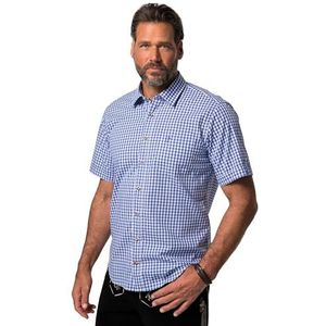 JP 1880 Heren grote maten Menswear L-8XL hemd, klederdrachthemd, halve mouwen, Kent kraag, Modern Fit 723283, Lichtblauw., 3XL