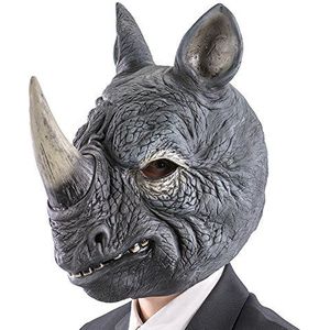 Carnival Toys 1497 Masker Rhinozeros, grijs, één maat