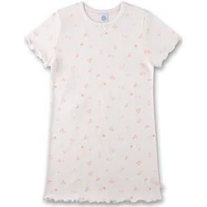 Sanetta Meisjesnachthemd Off-White | Duurzaam en aangenaam nachthemd van katoen voor meisjes. Nachtkleding voor meisjes, beige, 92