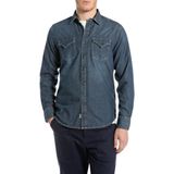 Replay - Jeansoverhemd - Regular Fit - Katoen - Met Borstzakken en Labelstitching