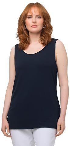 Ulla Popken dames rh top, Middernachts blauw, 42-44