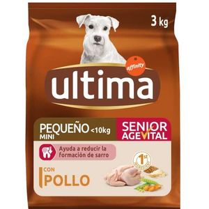 Ultima Kleine Senior kip, droogvoer voor honden, 3 kg