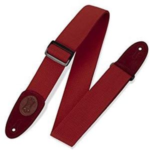 Levy's Leathers 2 katoenen gitaarband - rood