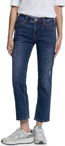 Street One Studio Dames Straight Legs jeans in Blauw, in size: 24