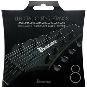 Ibanez IEGS8 elektrische gitaarsnaren set (Nikkel Wound, 8-snaren, 009-056, Super Light)