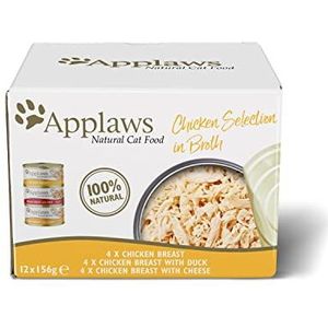 Applaws Cat Tin (12x156g) Chicken Selection Broth Multipack