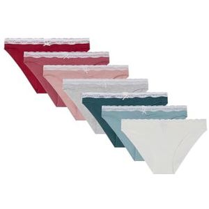 Women'secret Pack 7 Bragas Hipster Gallon Collection brief, wit, L dames