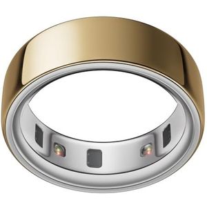 OURA Ring 4 | Smart Ring | Maat Eerste Ring 4 Maatset | Slaaptracking Draagbaar - Hartslag - Fitness Tracker - Batterijduur Tot 8 dagen, 8, Gold, Modern