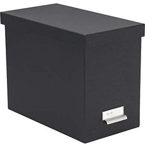 BIGSO BOX OF SWEDEN Johan hangmapbox met deksel, stijlvolle archiefdoos inclusief 8 hangmappen, van vezelplaat en papier, donkergrijs