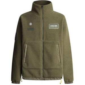 Red Bull Racing X Pepe Jeans Heren EXPLORER FLEECE Sweatshirt, Groen (MILITAIR GREEN), M, Groen (Militair Groen), M