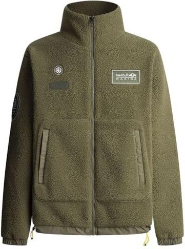 Red Bull Racing X Pepe Jeans Heren EXPLORER FLEECE Sweatshirt, Groen (MILITAIR GREEN), M, Groen (Militair Groen), M