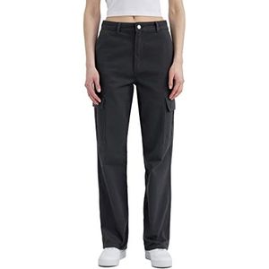 DeFacto Casual gebreide broek voor dames, joggingbroek - standaard pasvorm joggingbroek dames joggingbroek, joggingpak vrouw, antraciet, 34