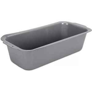 Städter We love baking zilveren broodbakvorm 30x13cm - hoogte 8cm - van metaal geëmailleerd - inhoud 2400 ml - extreem hittebestendig tot 300 graden