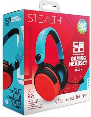 Stealth C6-100 - Gaming Headset - Neon Blauw/Rood - Xbox PS4/PS5 Switch PC Mobile