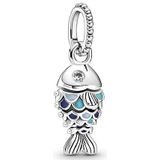 Charm Pandora Pez escamas azules 799428C01 plata