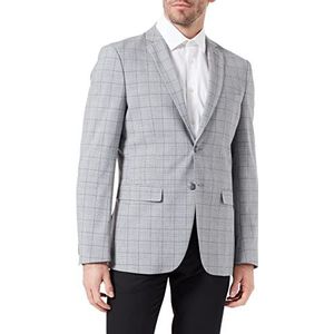 SELECTED HOMME Herenblazer, geruit, Lichtgrijs Melange/Checks: grijs, 56