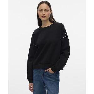 Vero Moda - Vmlotte Trina Ls Sweat Box Ga Bf - Trui - Zwart - Dames