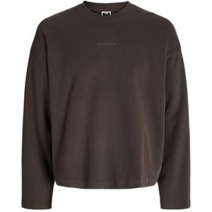 JACK & JONES Jcocover Rib Sweat Crew Neck, bruin, S