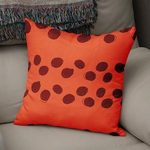 Bonamaison Decoratieve kussenhoes oranje Bordeux gooien kussenhoezen, home decoratieve kussenslopen voor woonkamer, bank, slaapkamer, grootte: 50x50 cm - ontworpen en vervaardigd in Turkije