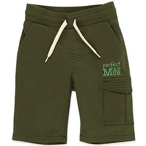 sigikid Bermuda shorts van biologisch katoen voor mini jongens in de maten 98 tot 128, donkergroen/gabardine, 110 cm