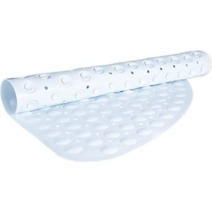 TranquilBeauty Gebogen witte douchemat 54 x 54 cm | Antislip machinewasbare kwadrant badmat voor inloopdouchebak | Douchematten antislip zuignappen ideaal voor kinderen en ouderen